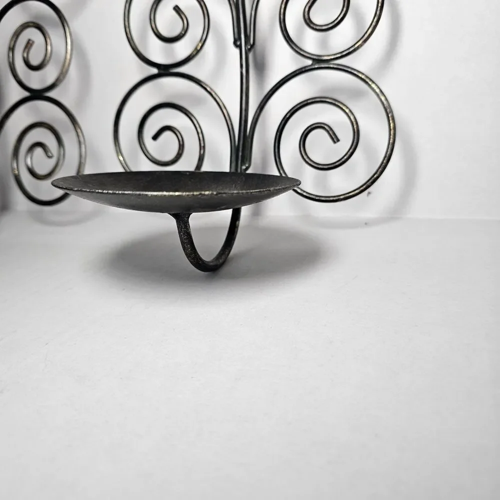 Antique-style Leaf Branch Wall-mounted Metal Candle Sconces 18